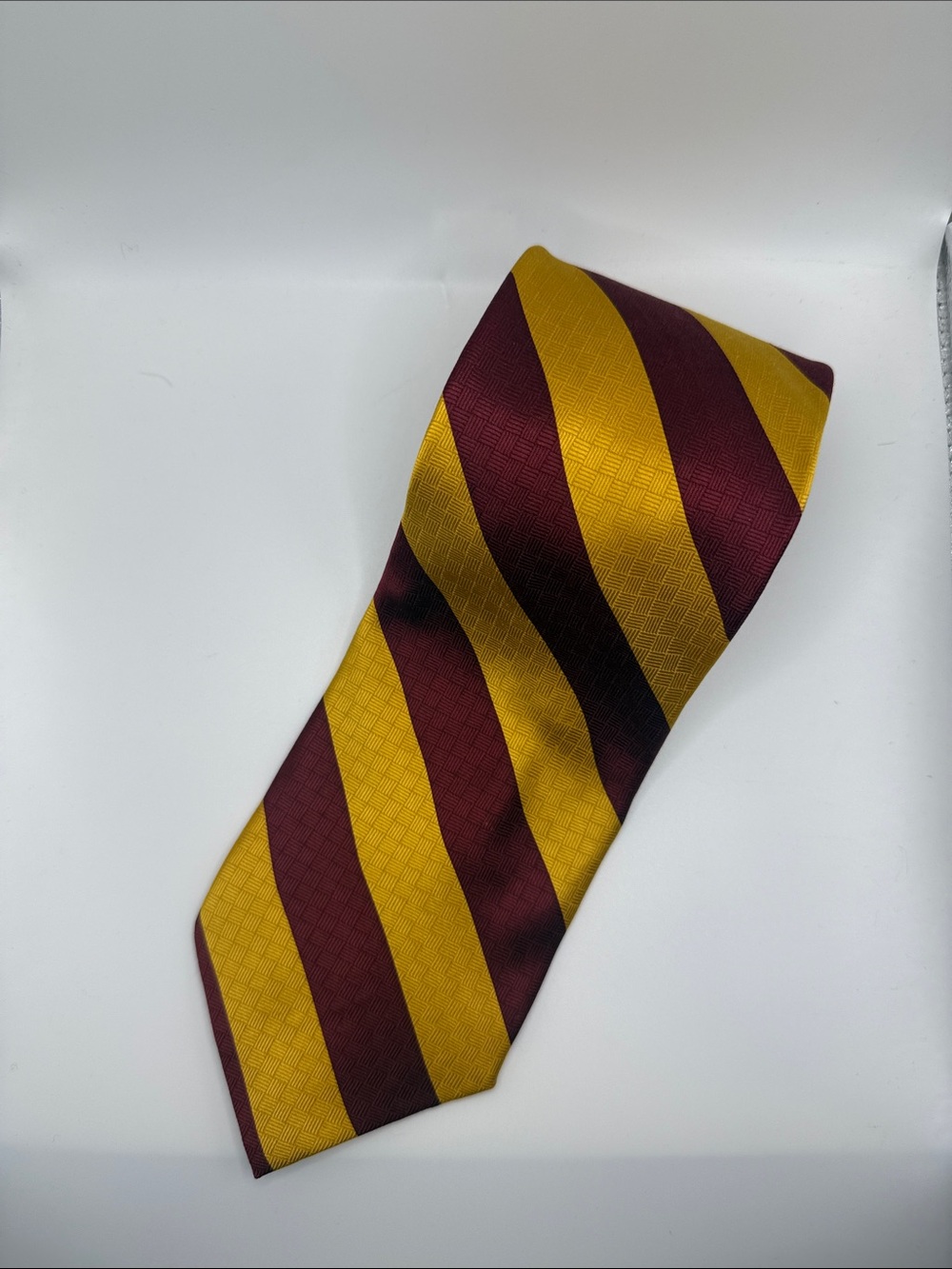 Merge Left Striped Maroon and Gold Tie Harry Potter